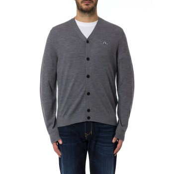 Cardigan Diesel con logo cut-out
