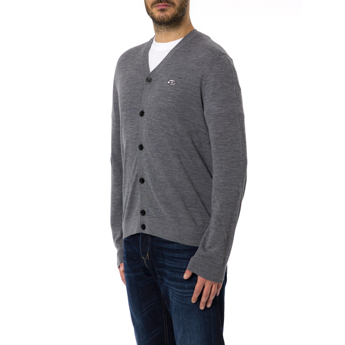 Cardigan Diesel con logo cut-out
