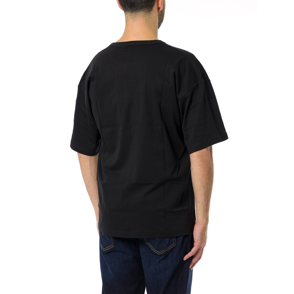 T-shirt con logo Oval D rosso Diesel