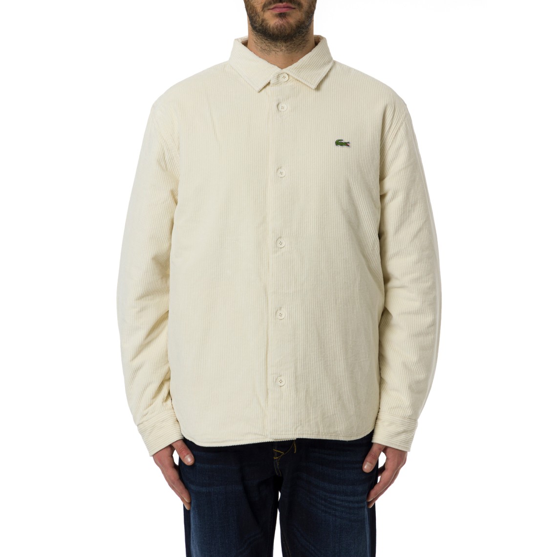 Overshirt in velluto a coste oversize Lacoste