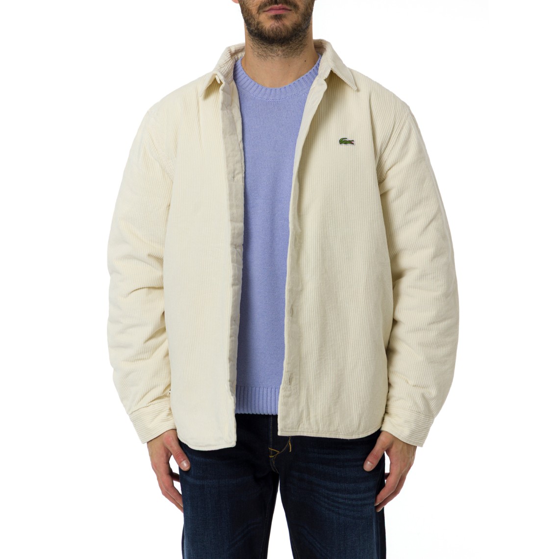 Overshirt in velluto a coste oversize Lacoste