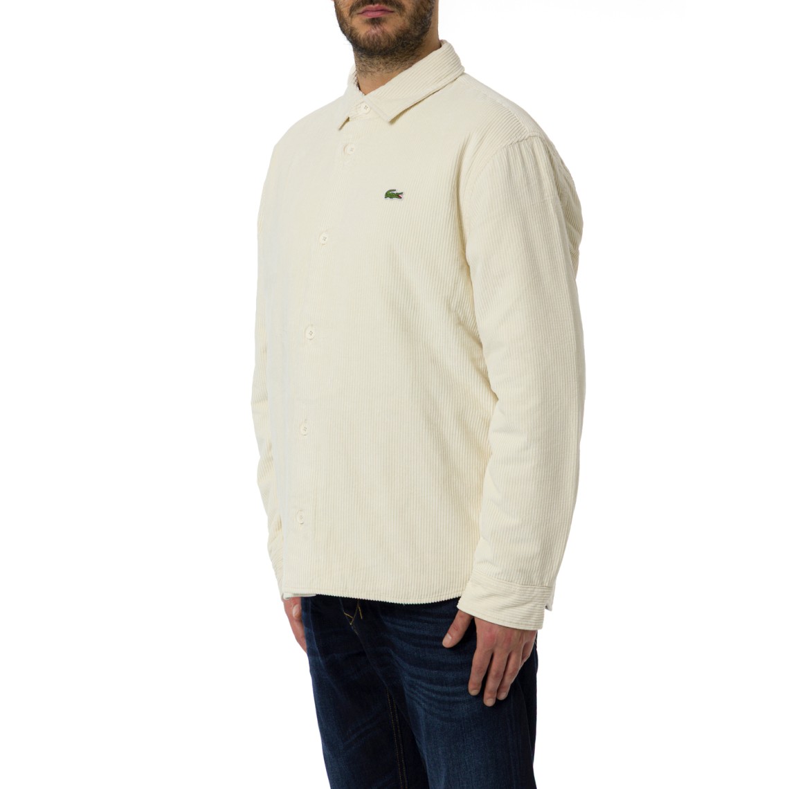 Overshirt in velluto a coste oversize Lacoste