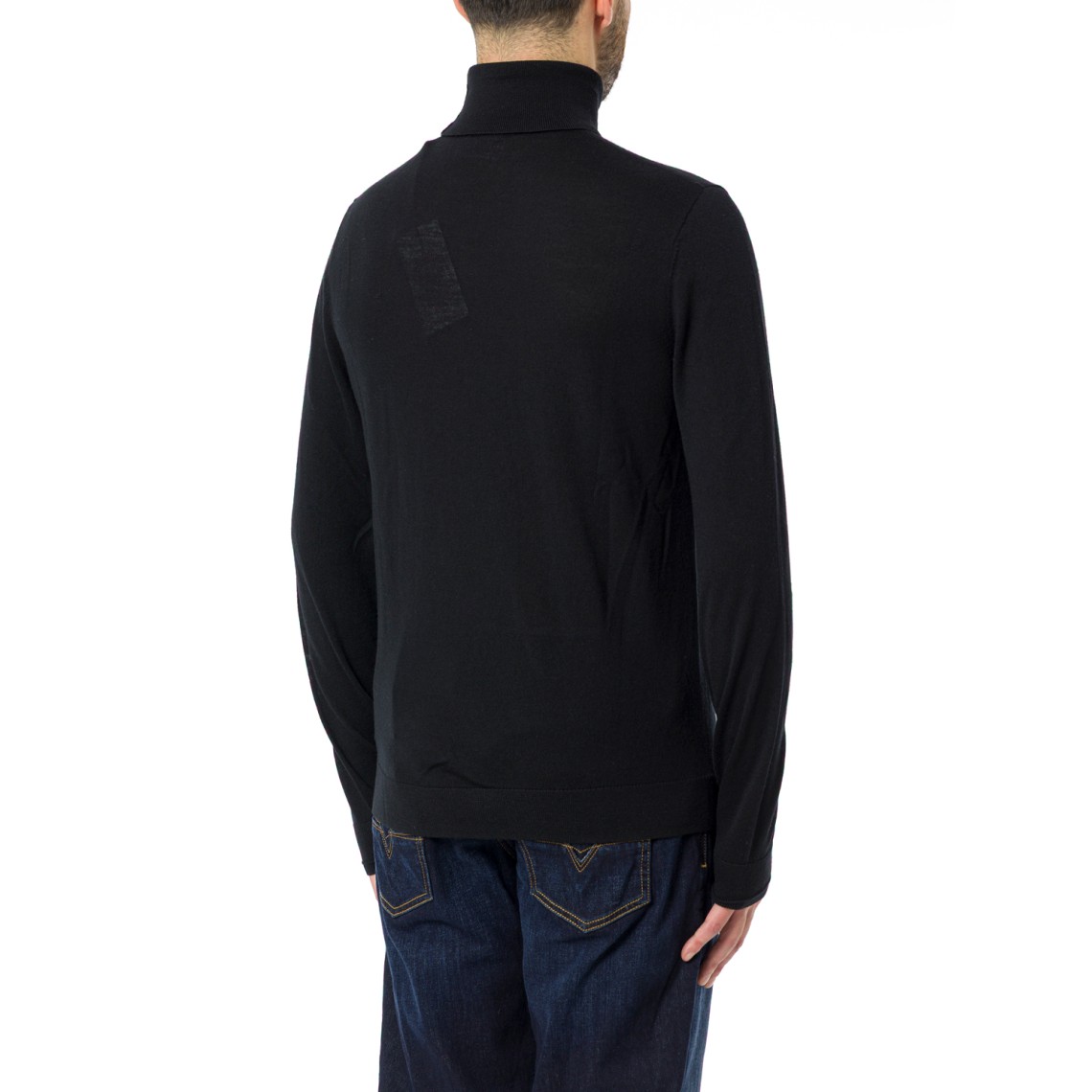 Dolcevita in lana con logo cut-out Diesel