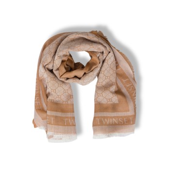 Sciarpa Twinset in modal con Oval T jacquard