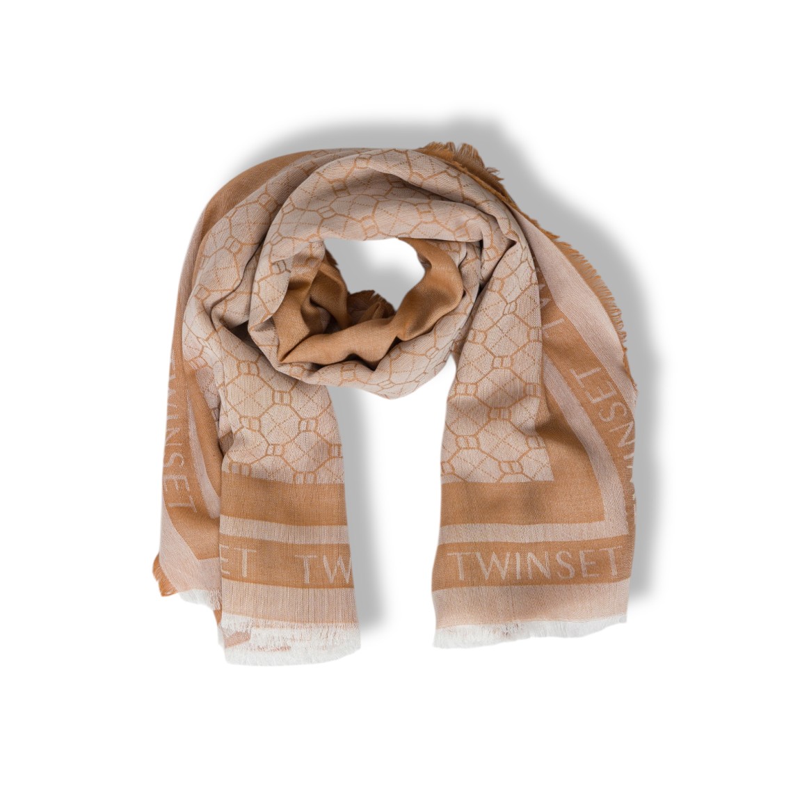 Sciarpa Twinset in modal con Oval T jacquard