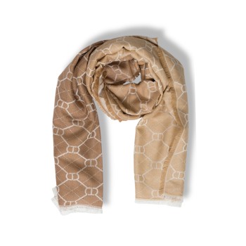 Stola Twinset in viscosa con Oval T jacquard