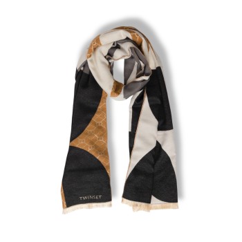 Sciarpa Twinset in modal con stampa all over