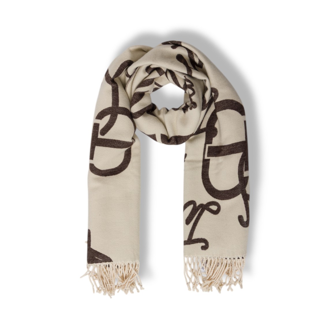 Sciarpa Twinset in maglia con logo jacquard