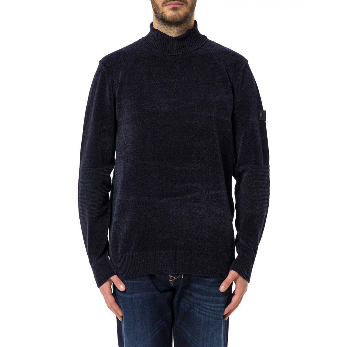 Maglia a Collo Alto Prampolini in Tricot di Ciniglia Peuterey