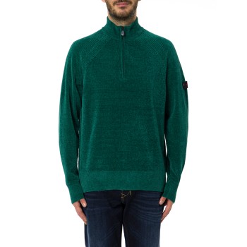 Maglia mezza zip Crivelli in ciniglia Peuterey