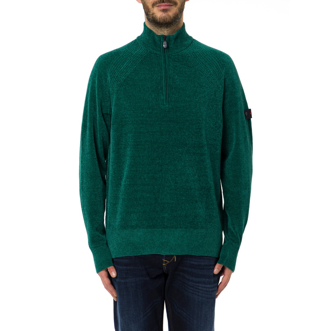 Maglia mezza zip Crivelli in ciniglia Peuterey