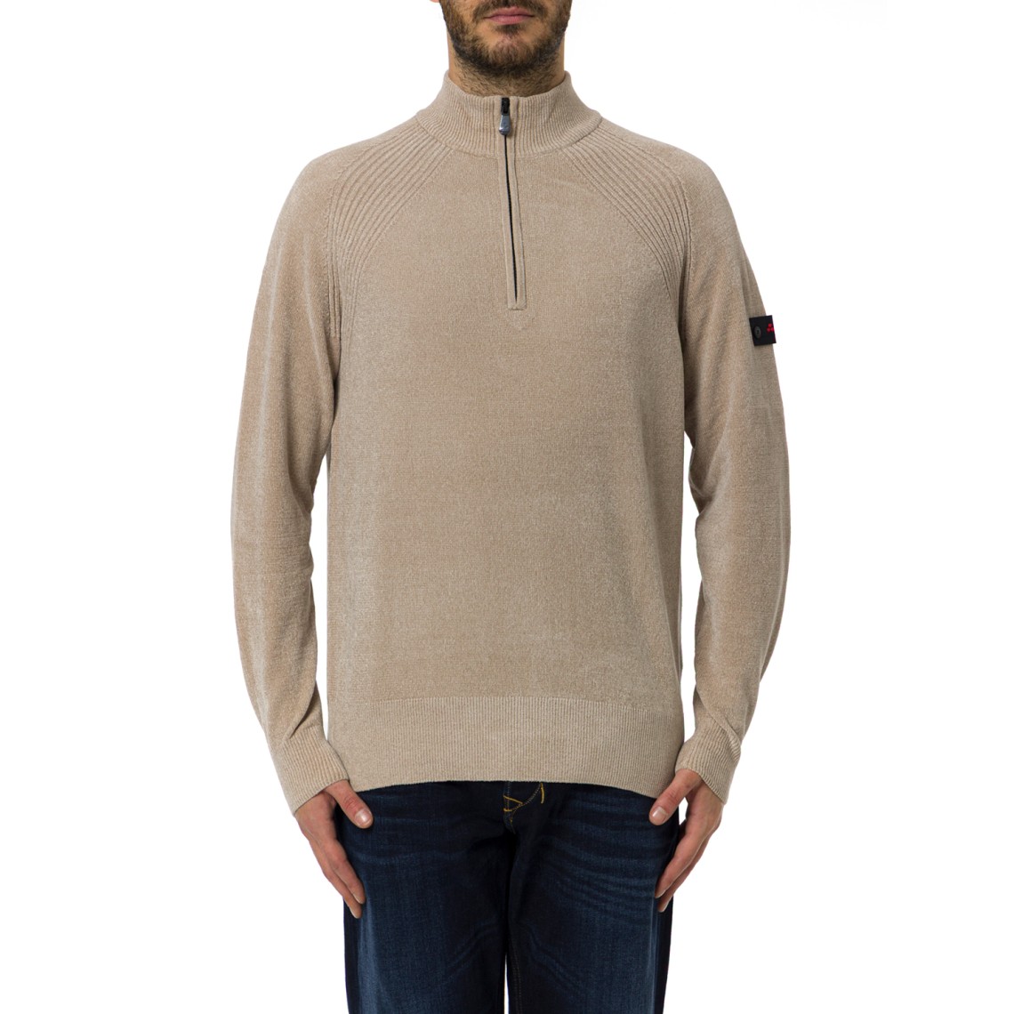 Maglia mezza zip Crivelli in ciniglia Peuterey