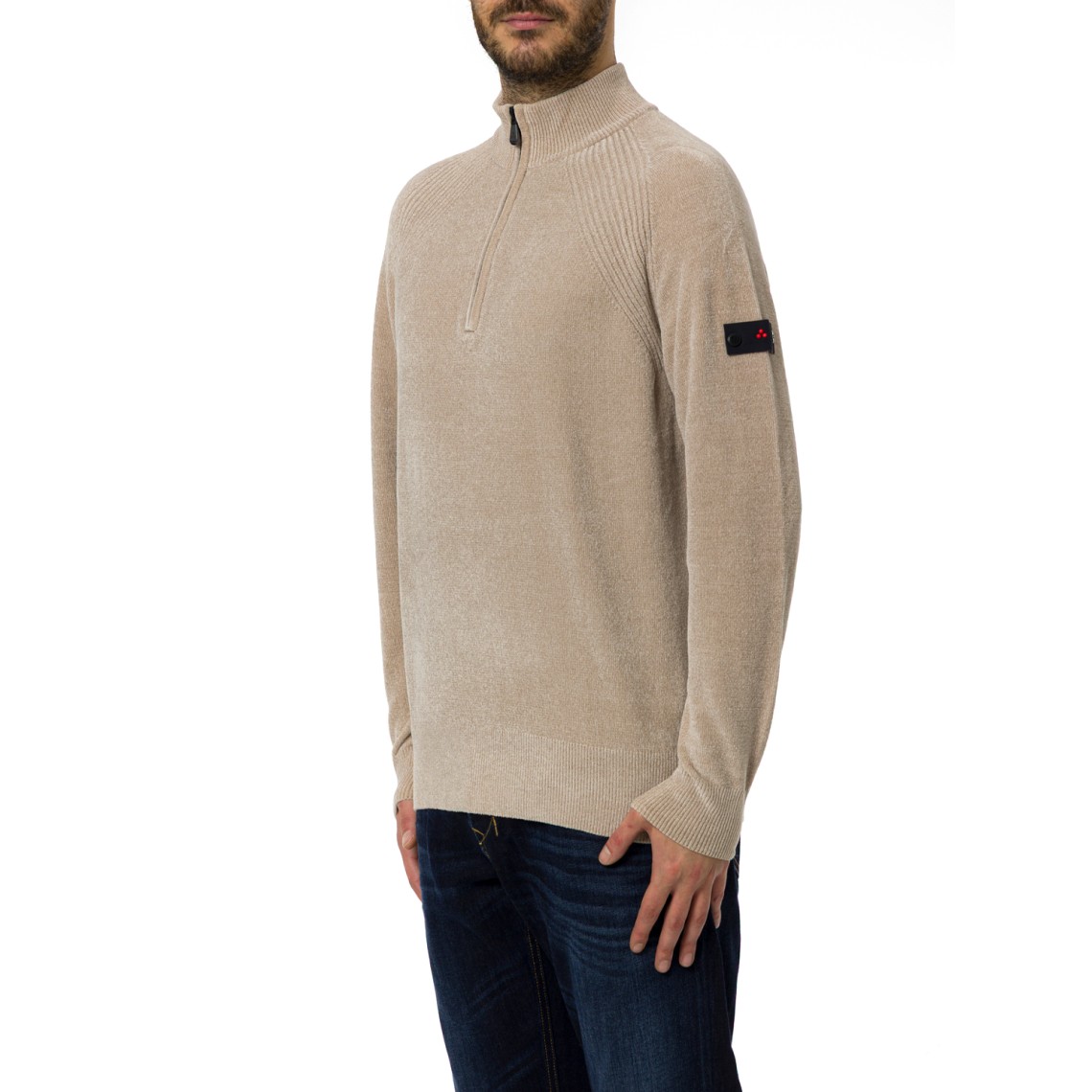 Maglia mezza zip Crivelli in ciniglia Peuterey