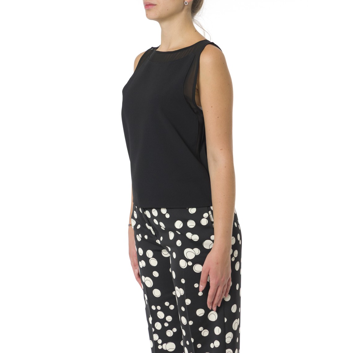 Top smanicato in satin Marella Art.365