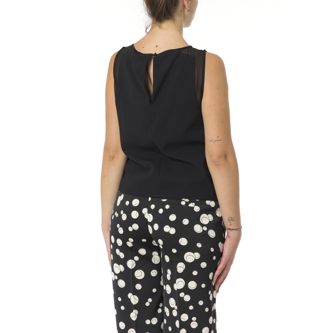 Top smanicato in satin Marella Art.365