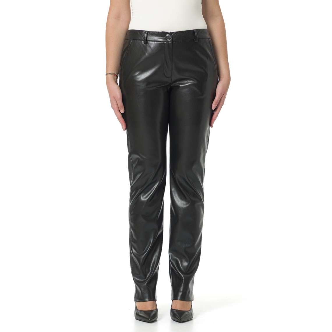 Pantaloni in jersey spalmato Marella