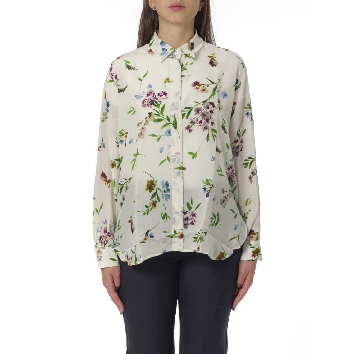 Camicia in seta stampata Marella