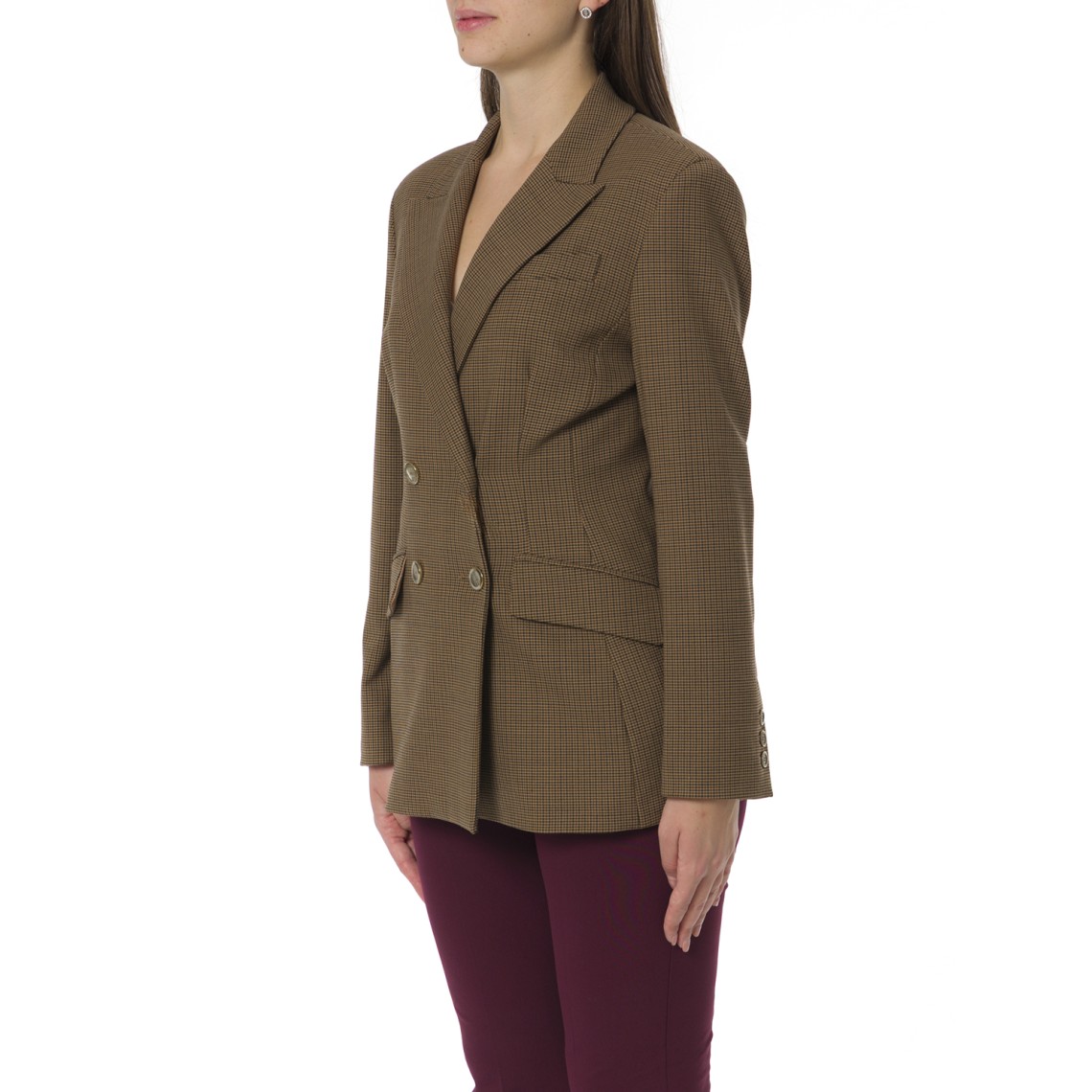 Giacca doppiopetto in misto lana Marella