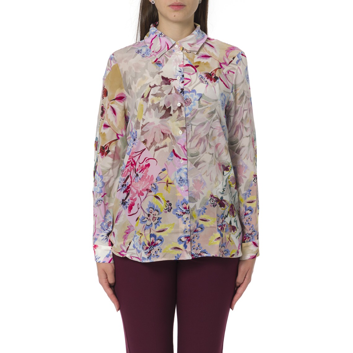 Camicia in seta stampata Marella