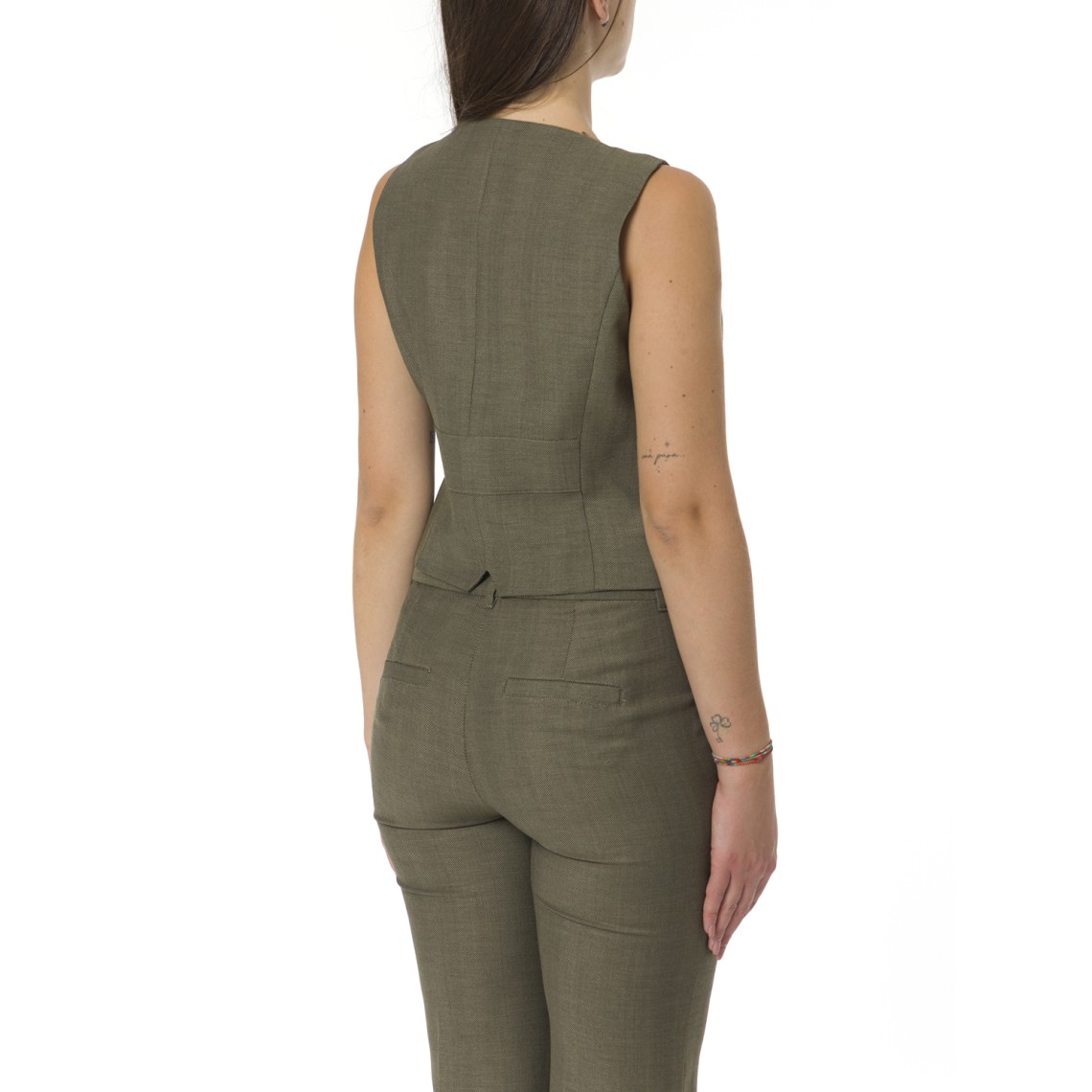 Gilet in saglia con applicazioni Marella