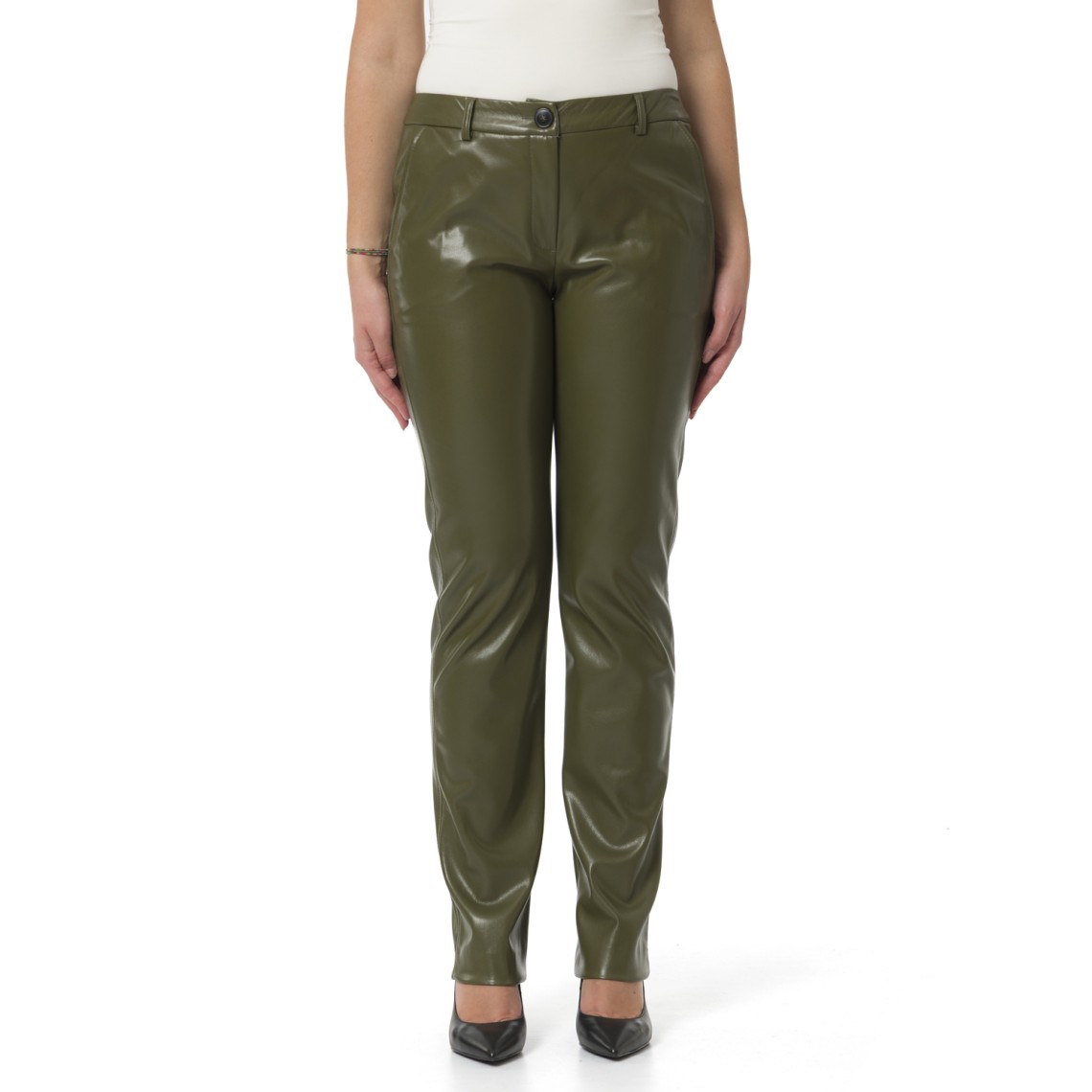 Pantaloni in jersey spalmato Marella