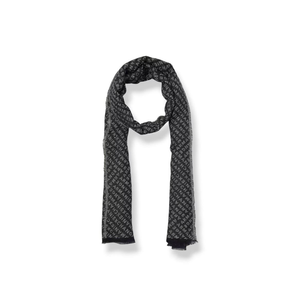 Sciarpa Armani Exchange in misto cotone con logo jacquard