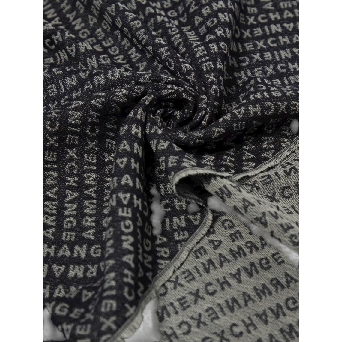 Sciarpa Armani Exchange in misto cotone con logo jacquard
