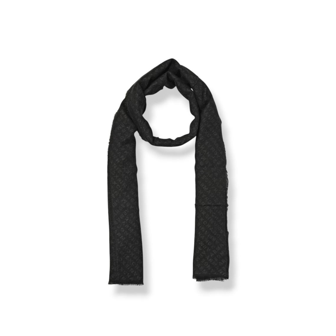 Sciarpa Armani Exchange in misto cotone con logo jacquard