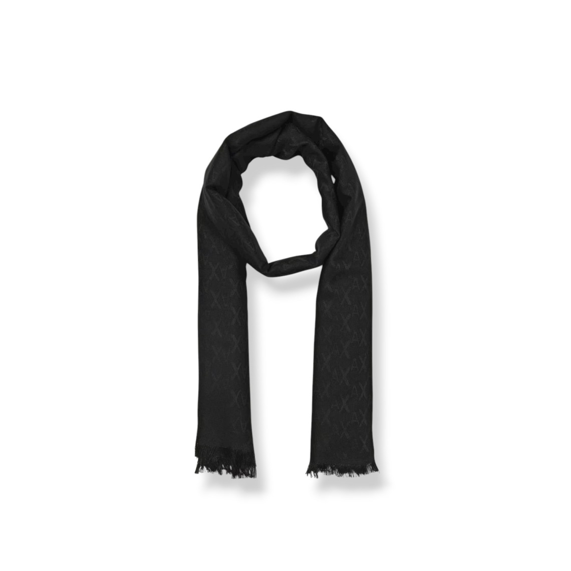 Sciarpa Armani Exchange in misto cotone con logo jacquard