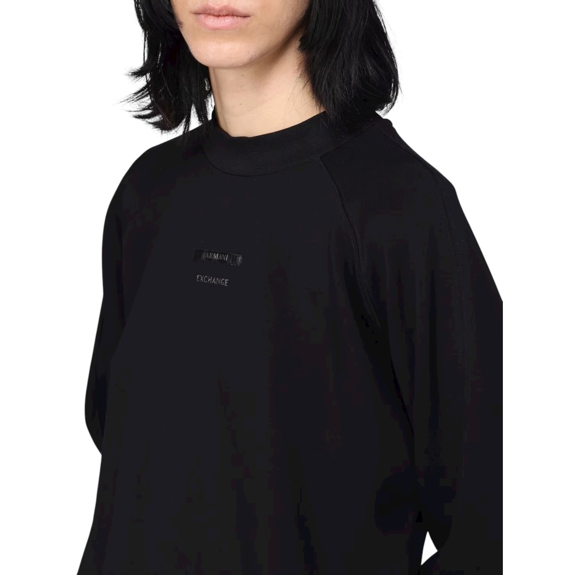 Felpa basic Armani Exchange in misto cotone