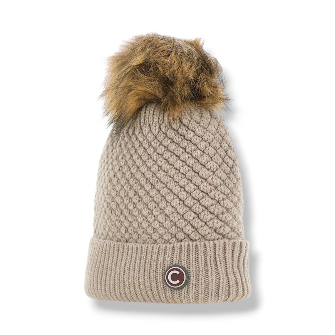 Cappello Colmar in maglia misto lana con pompon