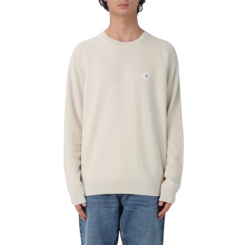 Maglia a girocollo basic con logo Boss