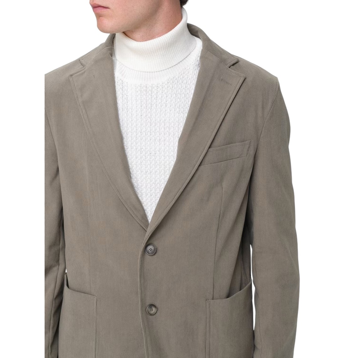 Blazer con cappuccio amovibile Boss in velluto a coste