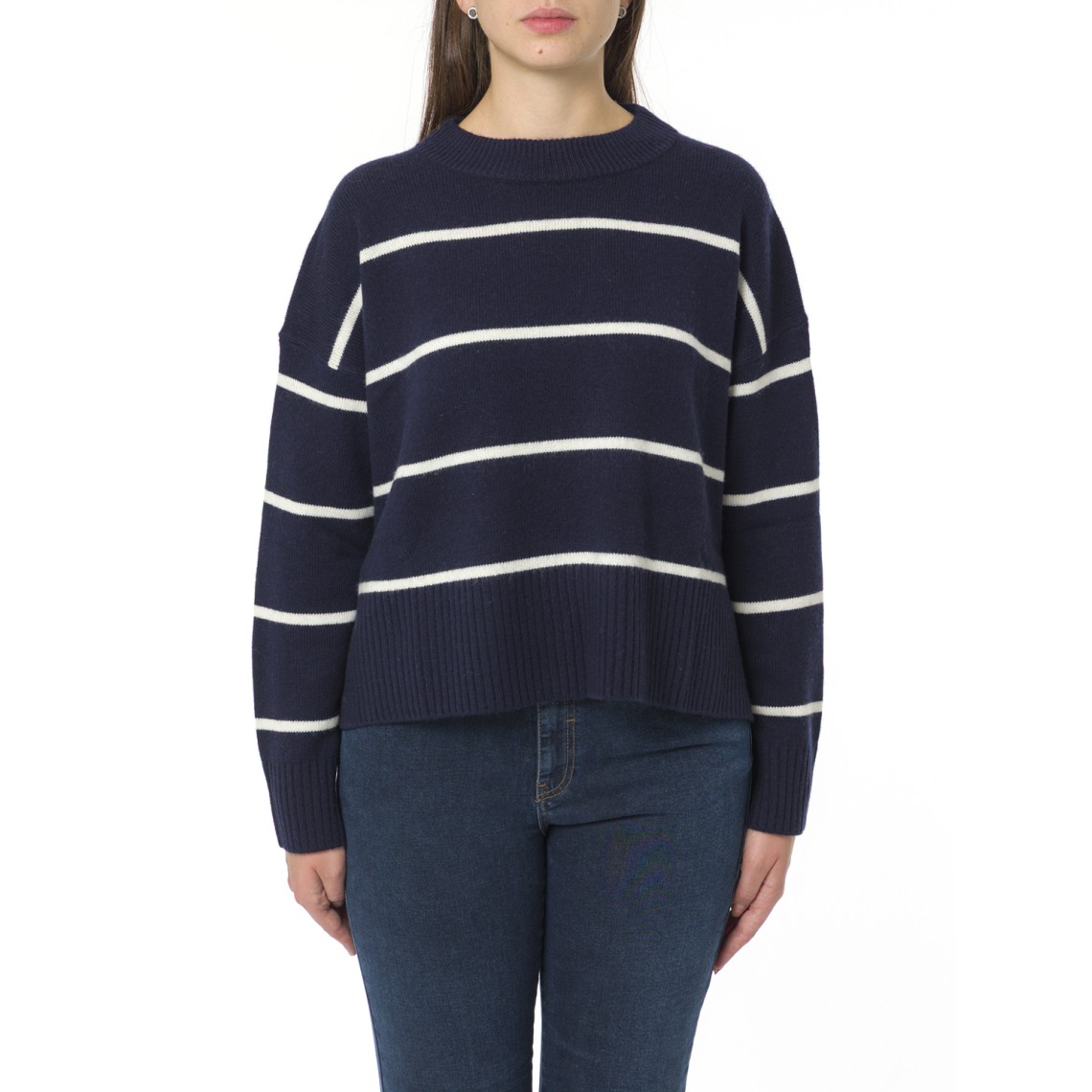 Maglia girocollo in misto cashmere i Blues