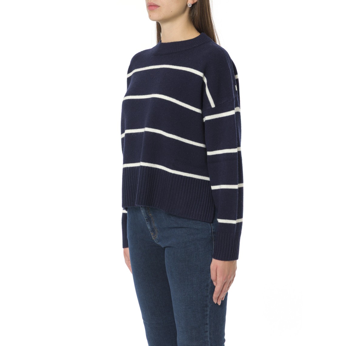 Maglia girocollo in misto cashmere i Blues