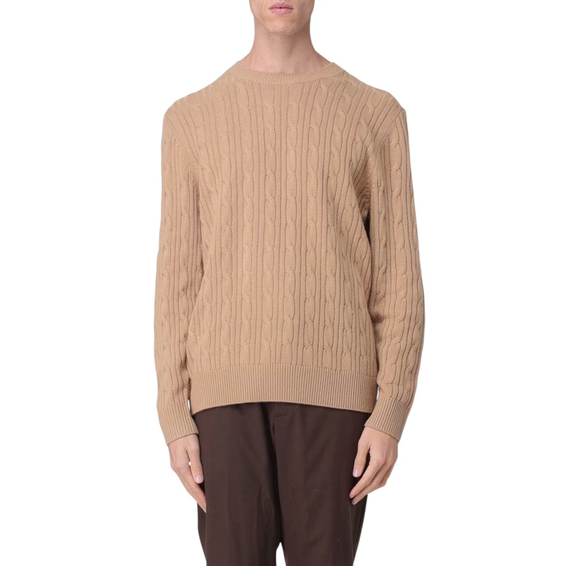 Maglia a girocollo Boss in lana e cashmere