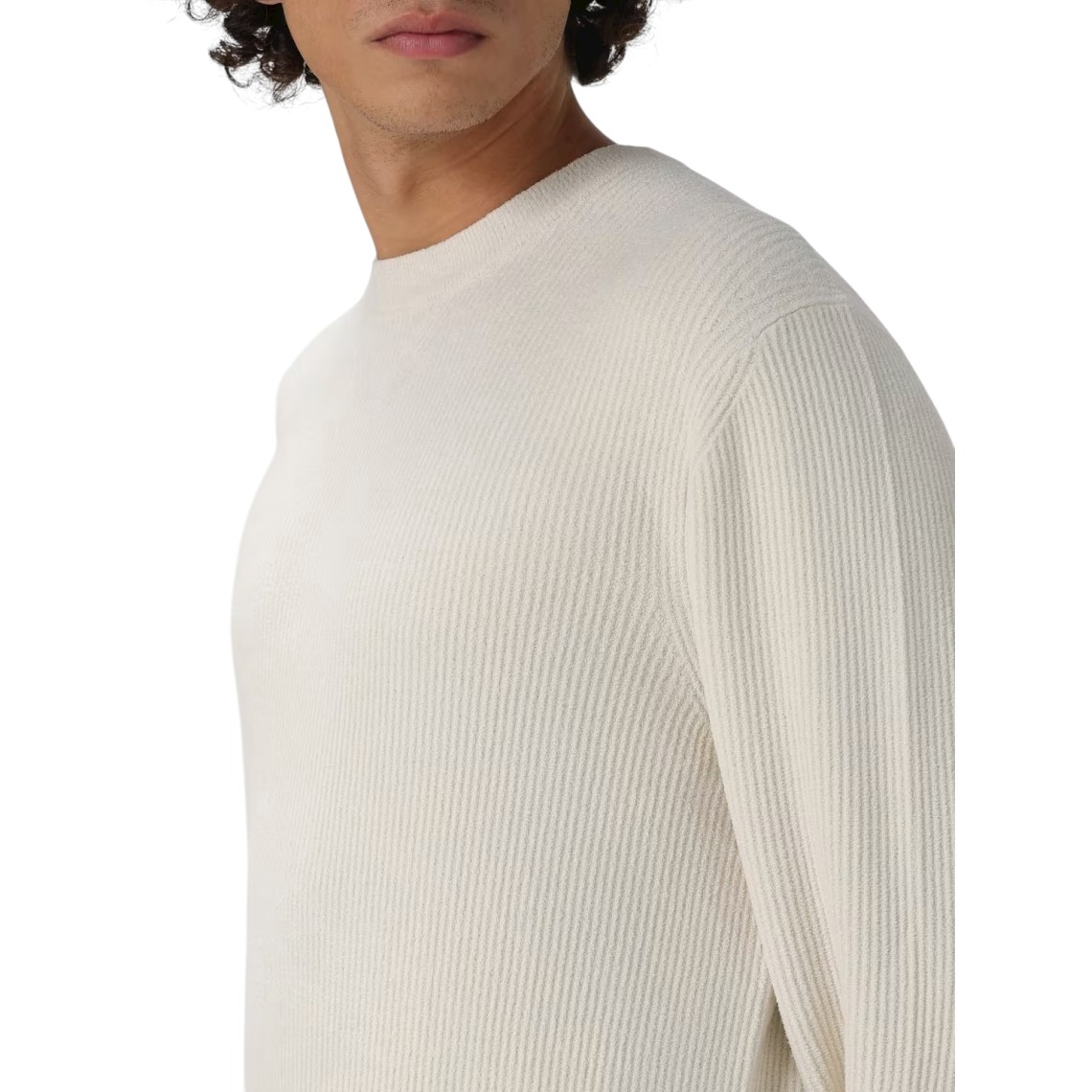 Maglia a girocollo basic Boss in velluto a coste