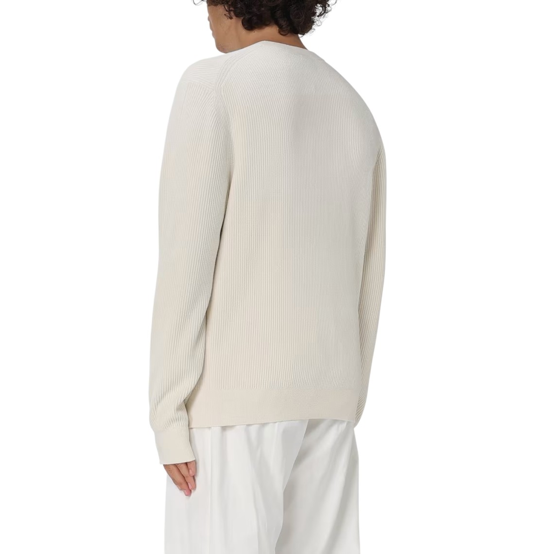 Maglia a girocollo basic Boss in velluto a coste