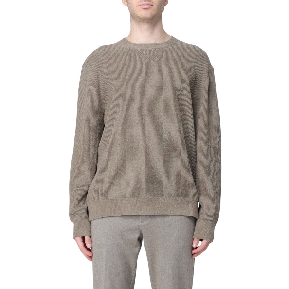 Maglia a girocollo basic Boss in velluto a coste