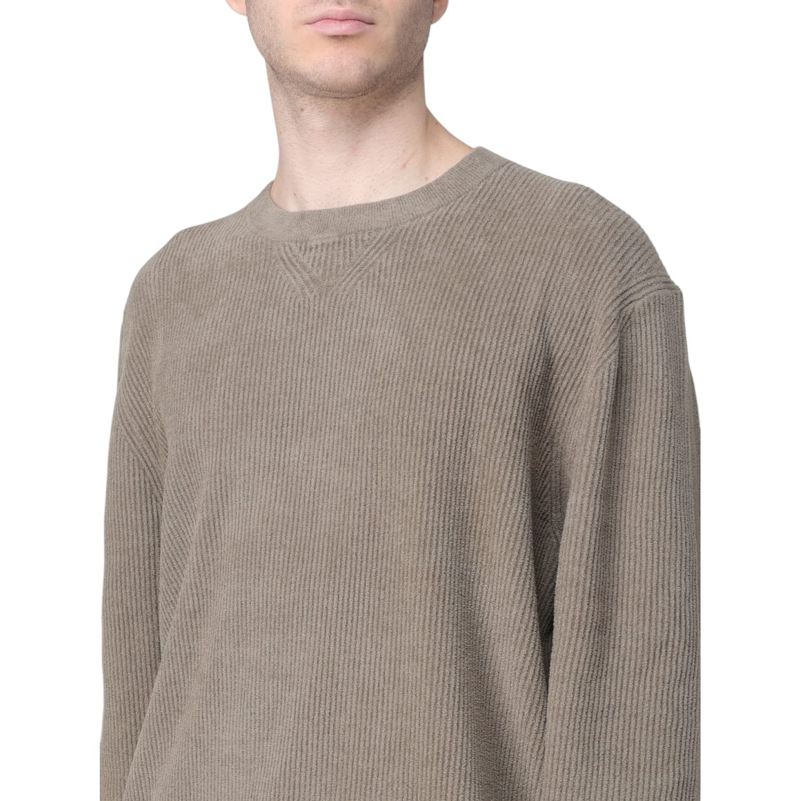 Maglia a girocollo basic Boss in velluto a coste