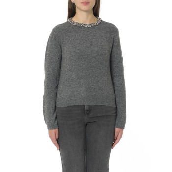 Maglia girocollo con decorazioni gioiello i Blues