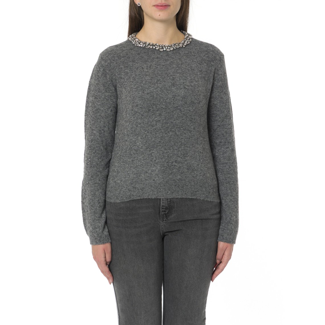 Maglia girocollo con decorazioni gioiello i Blues