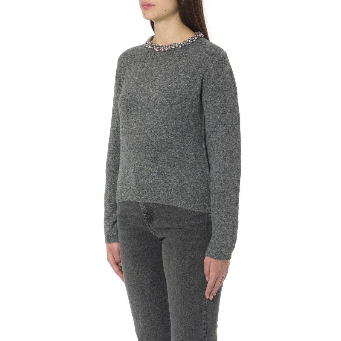 Maglia girocollo con decorazioni gioiello i Blues