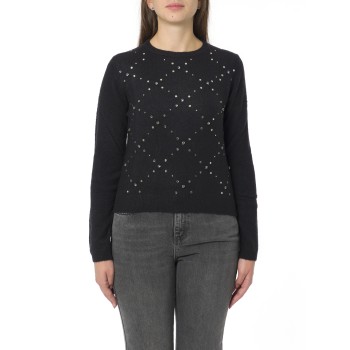 Maglia girocollo con strass i Blues