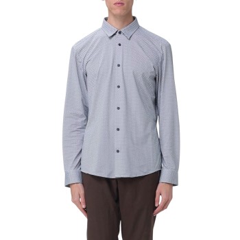 Camicia Boss in jersey stretch con motivo chevron