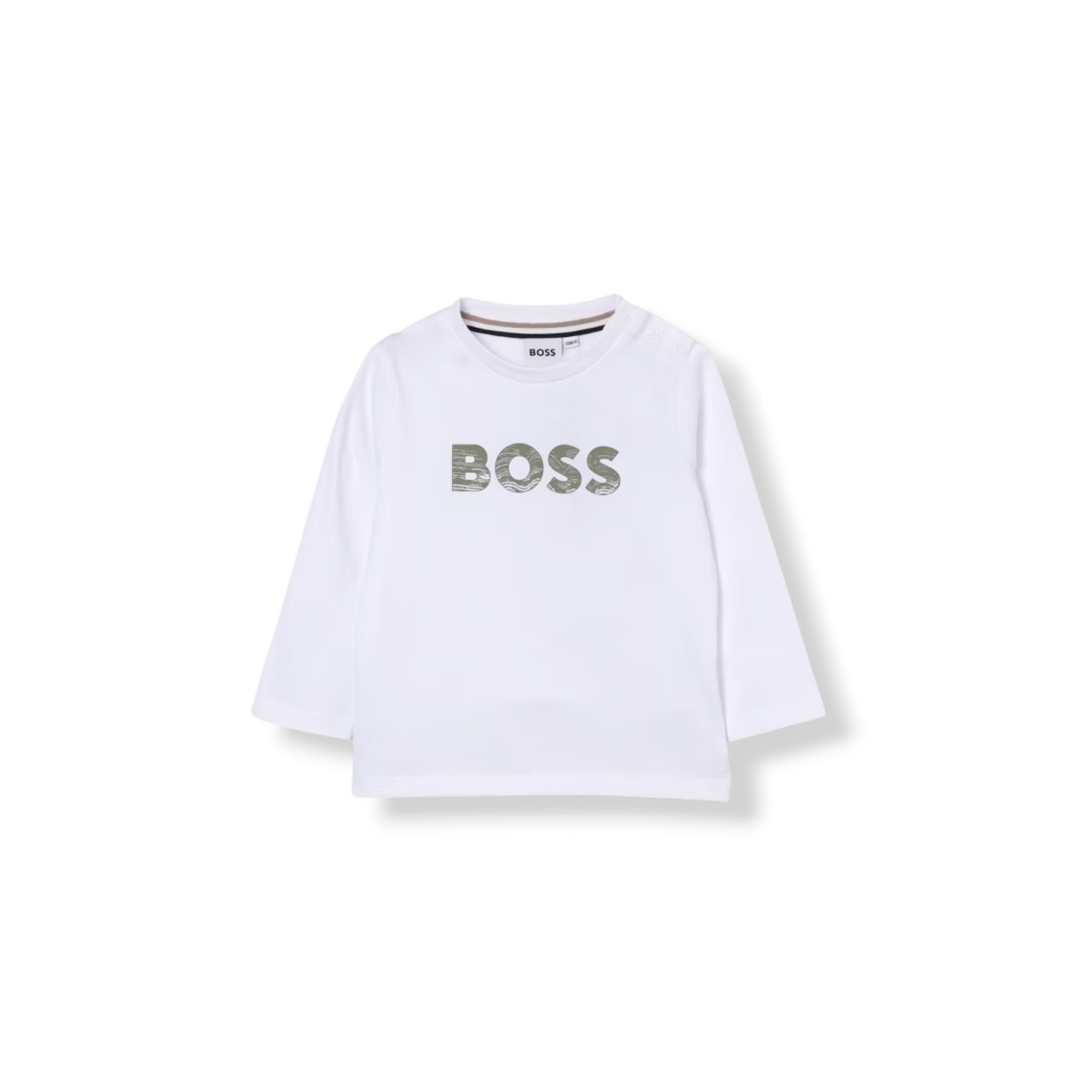 T-shirt in cotone con logo Boss