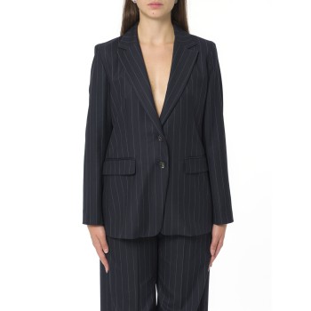 Blazer in twill stretch i Blues