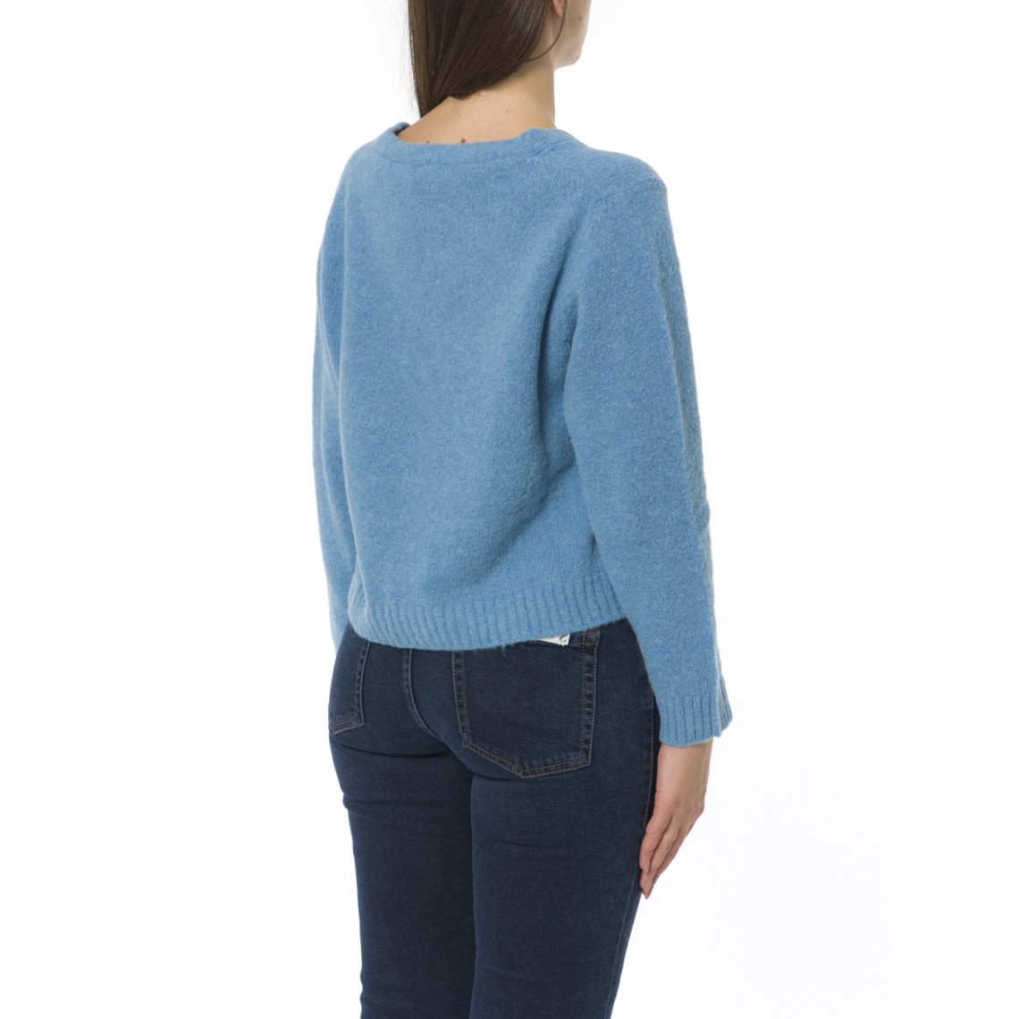 Cardigan in misto alpaca i Blues