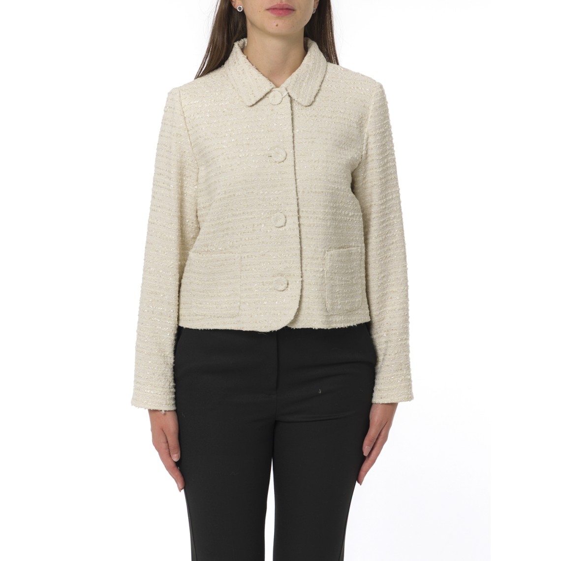 Giacca in stuoia jacquard lamé i Blues