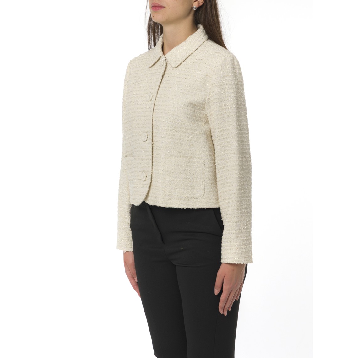 Giacca in stuoia jacquard lamé i Blues